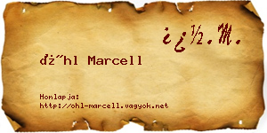 Öhl Marcell névjegykártya