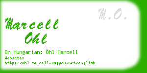 marcell ohl business card